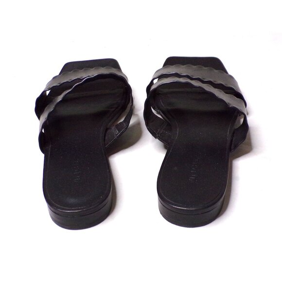 VINCE Zofi Mafalda Slide Sandal Shoe Leather 8.5 Black - Picture 10 of 15